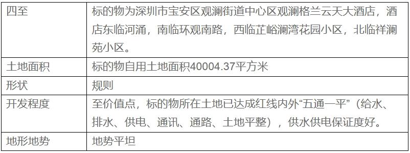 深圳市龙华区观澜街道中心区格兰云天大酒店债权投资-第10张图片-法拍在线官网
