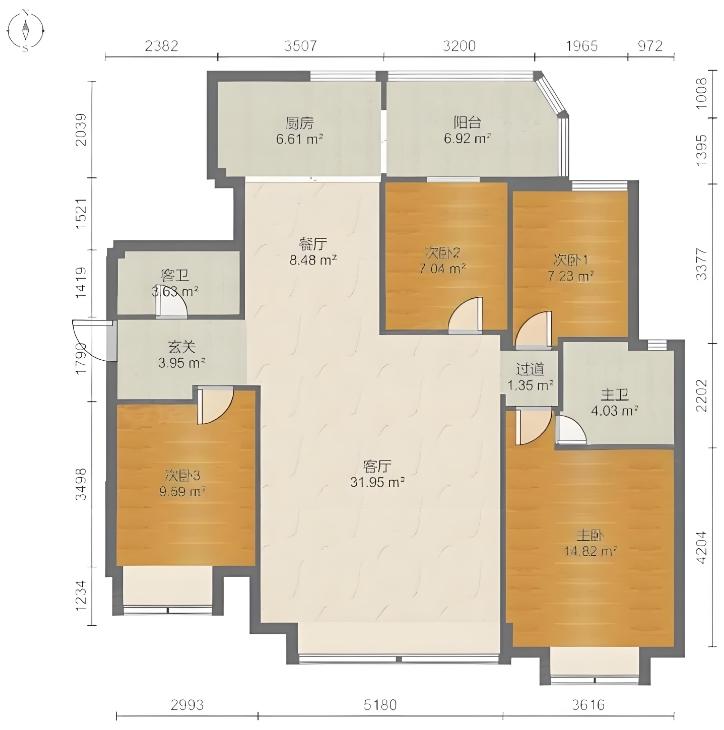 深圳宝安法拍房600万起从87㎡三房到175㎡四房空间利用率及实用性PK-第11张图片-法拍在线官网
