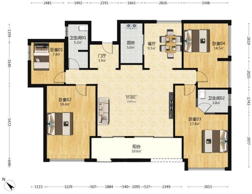 深圳宝安法拍房600万起从87㎡三房到175㎡四房空间利用率及实用性PK-第15张图片-法拍在线官网